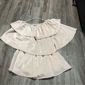 O.vianca Elegant Ruffle Off-Shoulder Mini Dress